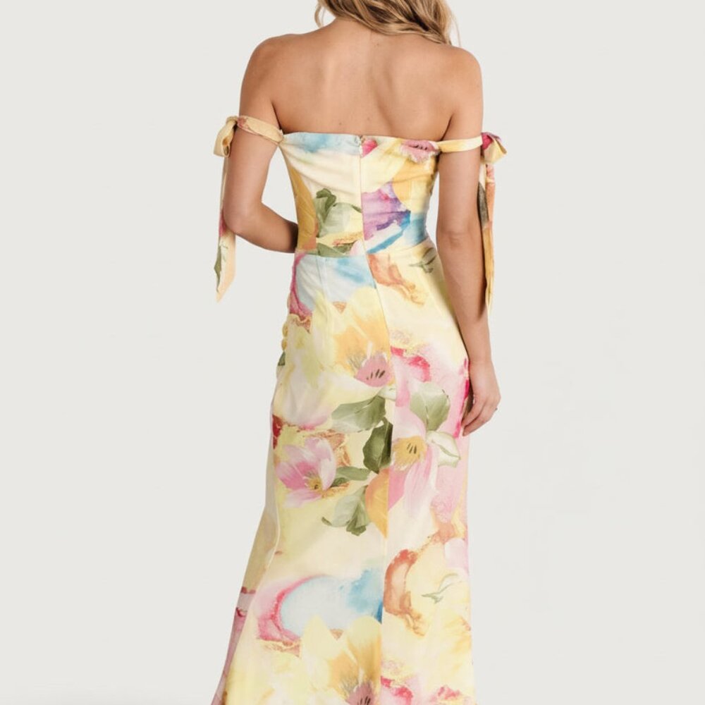 Baltic Born Allegra Off Shoulder Maxi Dress | Multi Floral Size XL